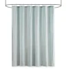 Kirkland's Home Aqua Cotton Jacquard Shower Curtain- Shower Curtains