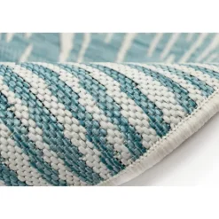 Kirkland's Home Aqua Forest Leaf Indoor/Outdoor Area Rug, 6X9- Outdoor Rugs