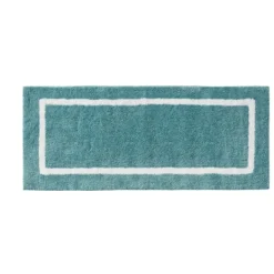 Kirkland's Home Aqua Geometric Pattern Reversible Bath Mat, 60 In- Bathroom Rugs