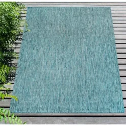 Kirkland's Home Aqua Intertwine Indoor/Outdoorr Area Rug, 6X9- Outdoor Rugs