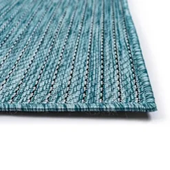Kirkland's Home Aqua Intertwine Indoor/Outdoor Area Rug, 7X9- Outdoor Rugs