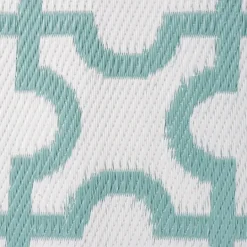 Kirkland's Home Aqua Moroccan Trellis Outdoor Area Rug, 4X6- Outdoor Rugs