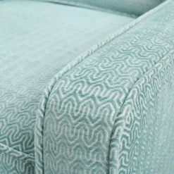 Kirkland's Home Aqua Upholstered Swivel Accent Chair- Accent Chairs