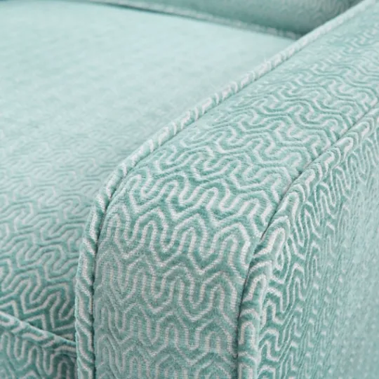 Kirkland's Home Aqua Upholstered Swivel Accent Chair- Accent Chairs