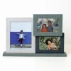 Kirkland's Home Aqua Wood 3-Opening Picture Frame- Picture Frames