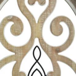 Kirkland's Home Arched Wood And Metal Scroll Wall Plaque- Wall Plaques
