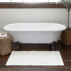 Kirkland's Home Arctic Asymmetrical Cotton Bath Mat, 34 In.- Bathroom Rugs