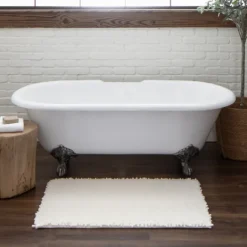 Kirkland's Home Arctic Lofty Pile Chenille Bath Mat, 45 In.- Bathroom Rugs