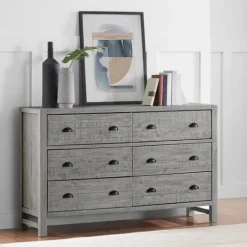 Kirkland's Home Arden Wood 6-Drawer Dresser- Dressers & Chests