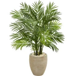 Kirkland's Home Areca Palm Tree In Sandy Planter- Trees & Topiaries