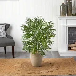 Kirkland's Home Areca Palm Tree In Sandy Planter- Trees & Topiaries