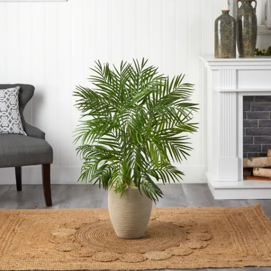 Kirkland's Home Areca Palm Tree In Sandy Planter- Trees & Topiaries