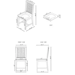 Kirkland's Home Armless Slat Back 2-Pc. Dining Chair Set- Dining Chairs