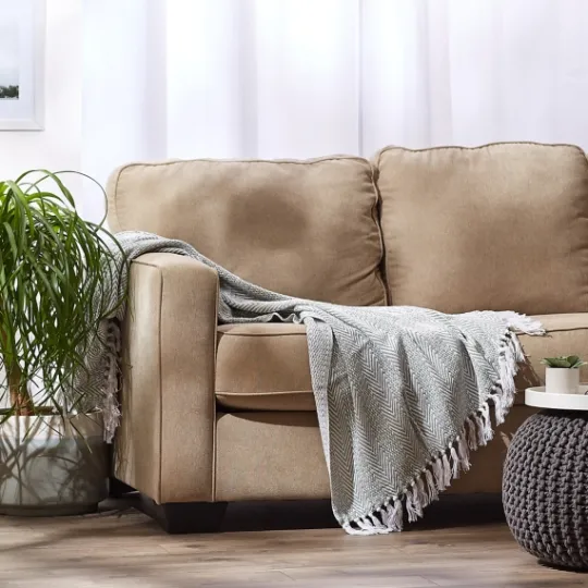 Kirkland's Home Artichoke Herringbone Fringe Throw- Blankets & Throws