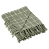 Kirkland's Home Artichoke Plaid Fringed Throw- Blankets & Throws
