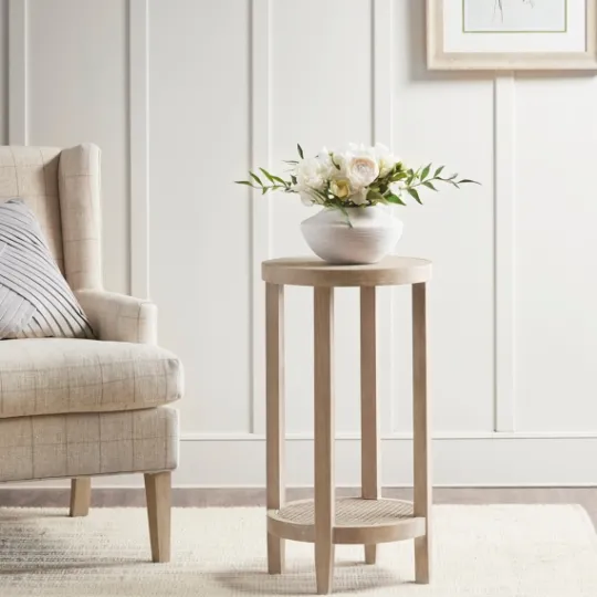 Kirkland's Home Ash Rat Round Martha Stewart Accent Table- Accent & End Tables
