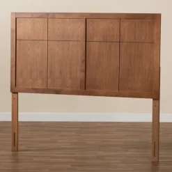 Kirkland's Home Ash Walnut Wood Panel Queen Headboard- Beds & Headboards