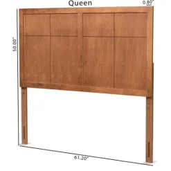 Kirkland's Home Ash Walnut Wood Panel Queen Headboard- Beds & Headboards