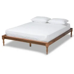 Kirkland's Home Ash Walnut Wood Platform Queen Bed- Beds & Headboards