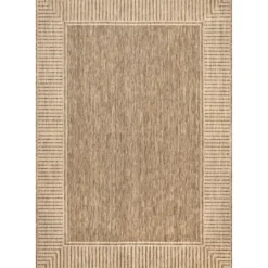 Kirkland's Home Asia Stripe Border Outdoor Rug, 8X10- Outdoor Rugs