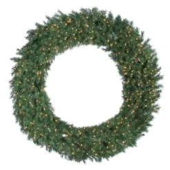 Kirkland's Home Aspen Spruce Warm White Pre-Lit Wreath, 60 In.- Wreaths