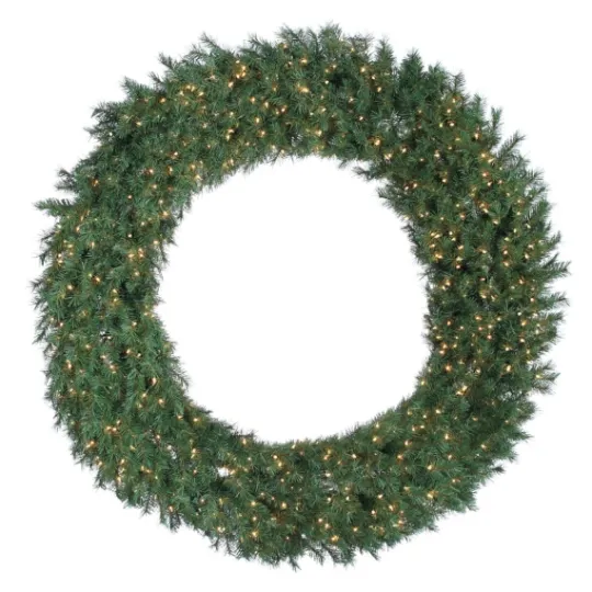 Kirkland's Home Aspen Spruce Warm White Pre-Lit Wreath, 60 In.- Wreaths