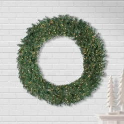 Kirkland's Home Aspen Spruce Warm White Pre-Lit Wreath, 60 In.- Wreaths