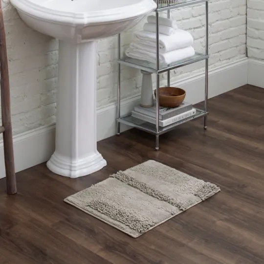 Kirkland's Home Asymmetrical Cotton Bath Mat, 45 In.- Bathroom Rugs