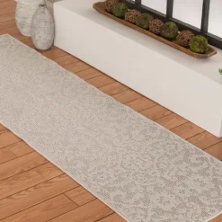Kirkland's Home Auckland Damask Outdoor Runner, 2X7- Outdoor Rugs