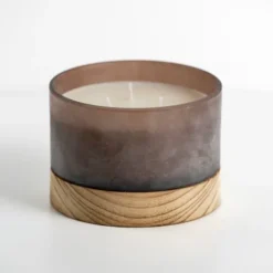 Kirkland's Home Autumn Oak And Musk Triple Wick Jar Candle, 14 Oz.- Candles