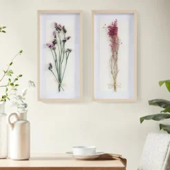 Kirkland's Home Avant Garden Dried Flowers Shadowboxes, Set Of 2- Framed Art