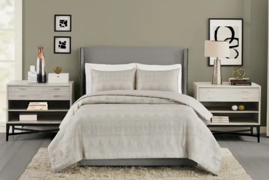 Kirkland's Home Ayesha Curry Woven Diamonds King 3-Pc. Duvet Set- Duvets