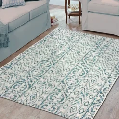 Kirkland's Home Azure Terrace Sun Shower Outdoor Area Rug, 5X8- Outdoor Rugs