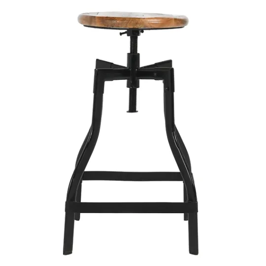 Kirkland's Home Backless Mango Wood Adjustable Bar Stool- Bar Stools & Counter Height Stools