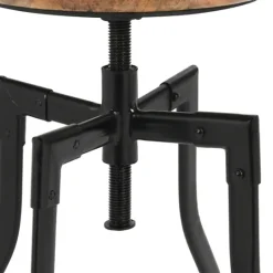 Kirkland's Home Backless Mango Wood Adjustable Bar Stool- Bar Stools & Counter Height Stools