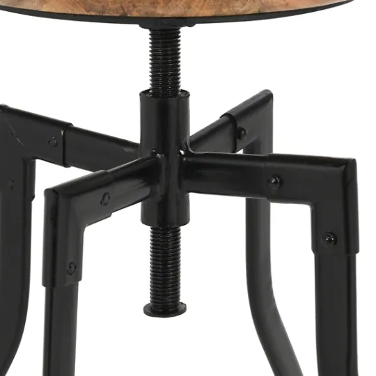 Kirkland's Home Backless Mango Wood Adjustable Bar Stool- Bar Stools & Counter Height Stools