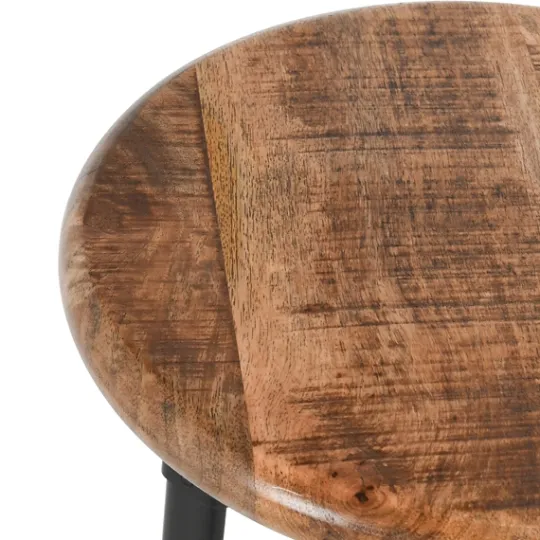Kirkland's Home Backless Mango Wood Adjustable Bar Stool- Bar Stools & Counter Height Stools