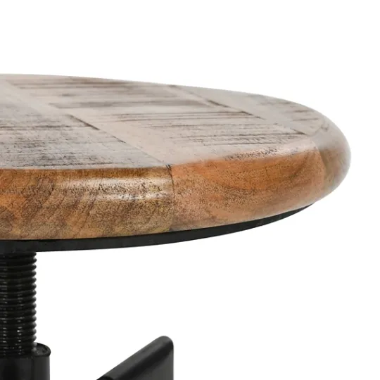 Kirkland's Home Backless Mango Wood Adjustable Bar Stool- Bar Stools & Counter Height Stools