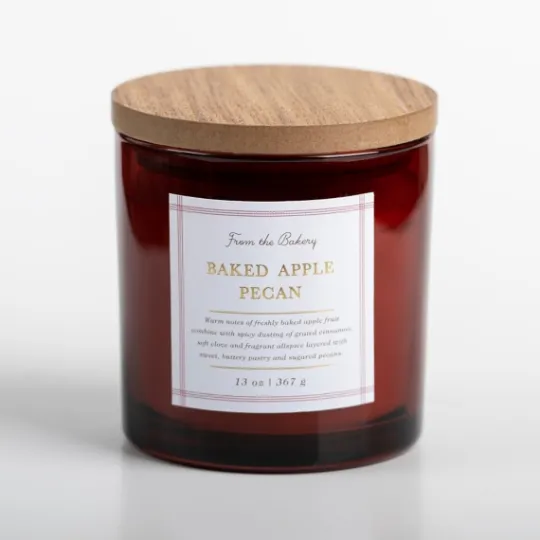 Kirkland's Home Baked Apple Pecan Triple Wick Jar Candle- Candles