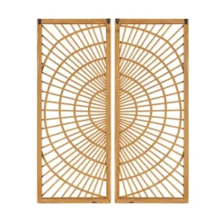 Kirkland's Home Bamboo Sunburst 2-Pc. Wall Panels- Wall Plaques