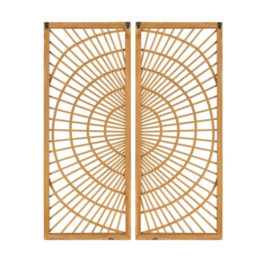 Kirkland's Home Bamboo Sunburst 2-Pc. Wall Panels- Wall Plaques