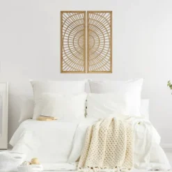 Kirkland's Home Bamboo Sunburst 2-Pc. Wall Panels- Wall Plaques
