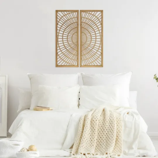 Kirkland's Home Bamboo Sunburst 2-Pc. Wall Panels- Wall Plaques