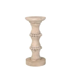 Kirkland's Home Banded Bead Wood Candle Holder, 11 In.- Candle Holders