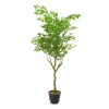 Kirkland's Home Banyan Tree In Ribbed Rock Planter- Trees & Topiaries