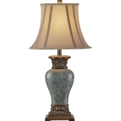 Kirkland's Home Barbados Blue Traditional Table Lamp- Table Lamps