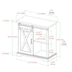 Kirkland's Home Barn Door Cabinet- Cabinets & Sideboards