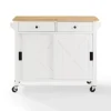 Kirkland's Home Barn Door Kitchen Cart- Kitchen Islands & Bar Carts