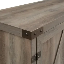 Kirkland's Home Barn Door Wash Tv Stand With Open Shelves- Tv Stands & Media Consoles