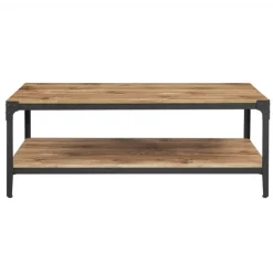 Kirkland's Home Barnwood Angle Iron Coffee Table- Coffee Tables